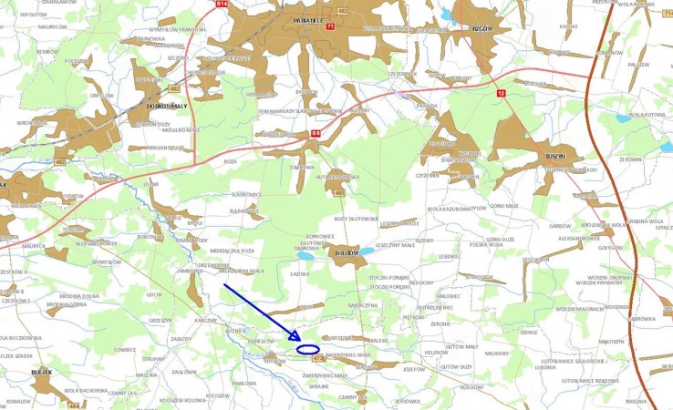 działka na sprzedaż - Drużbice, Zwierzyniec Duży