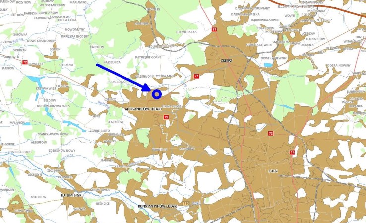 działka na sprzedaż - Aleksandrów Łódzki