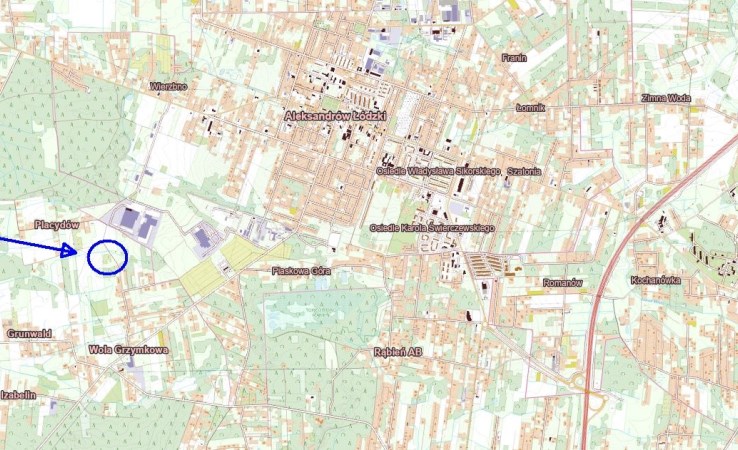 działka na sprzedaż - Aleksandrów Łódzki (gw), Wola Grzymkowa