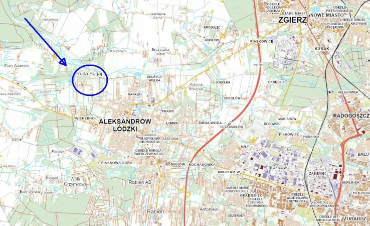 działka na sprzedaż - Aleksandrów Łódzki (gw), Ruda-Bugaj